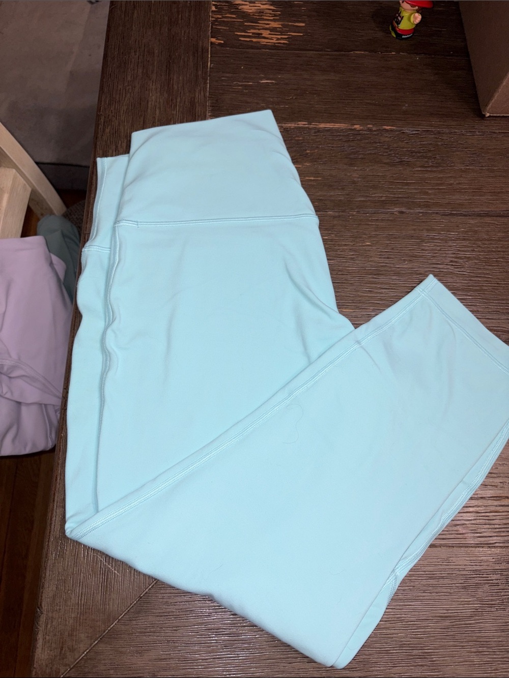 EUC Never Worn Doubled Lined Align Light Blue Women's size 14 Active Leggings